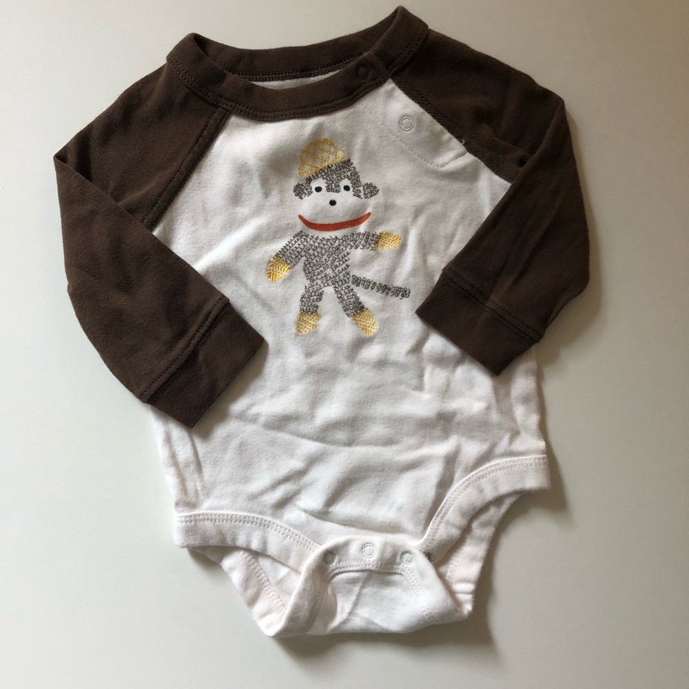 Baby Gap Sock Monkey Onesie | 3-6 Months